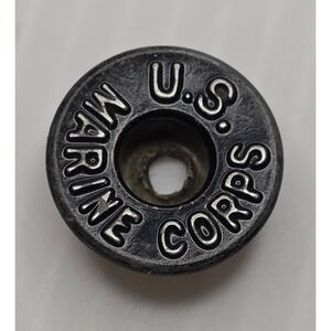 Vintage U.S. Marine Corps Black Uniform Button Screw Back Military Insignia